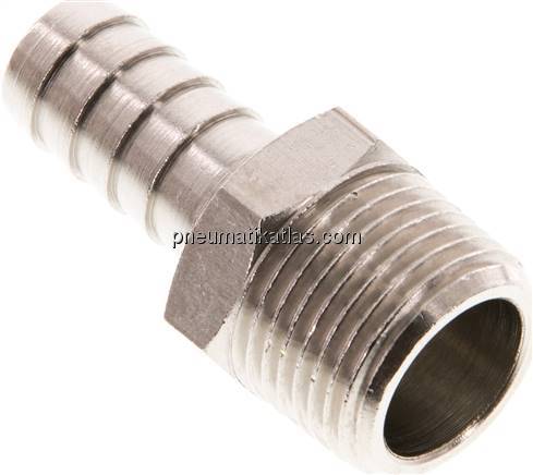 Gewindetülle R 3/8"-10mm, Messing vernickelt