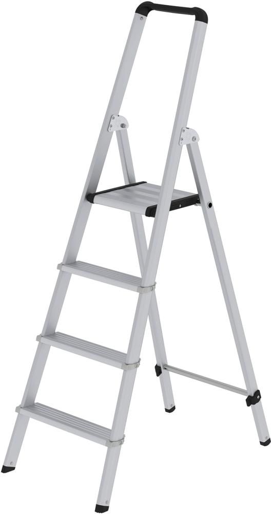 Alu-Stufenstehleiter ML eins. begehbar, eloxiert