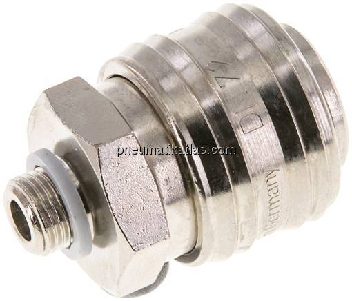 Kupplungsdose (NW7,2) G 1/8"(AG), Messing vernickelt