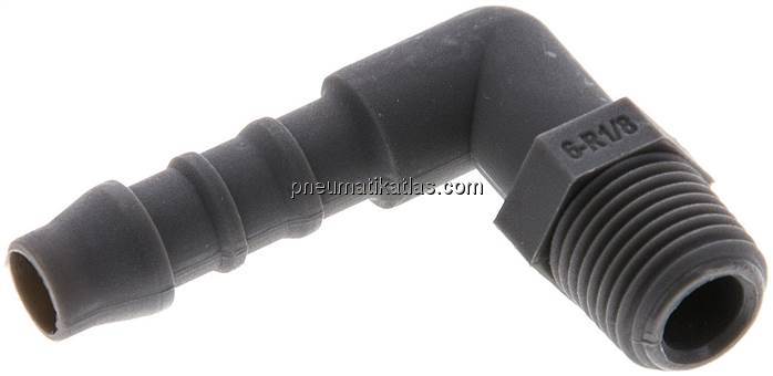 Winkel-Gewindetülle R 1/8"-6 (1/4")mm, PA 6