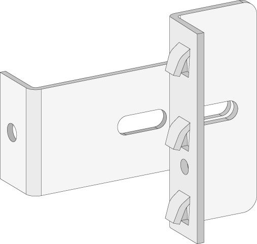 Wandverankerung ZW 45 lichtgrau komplett verstellb. bis max.45mm