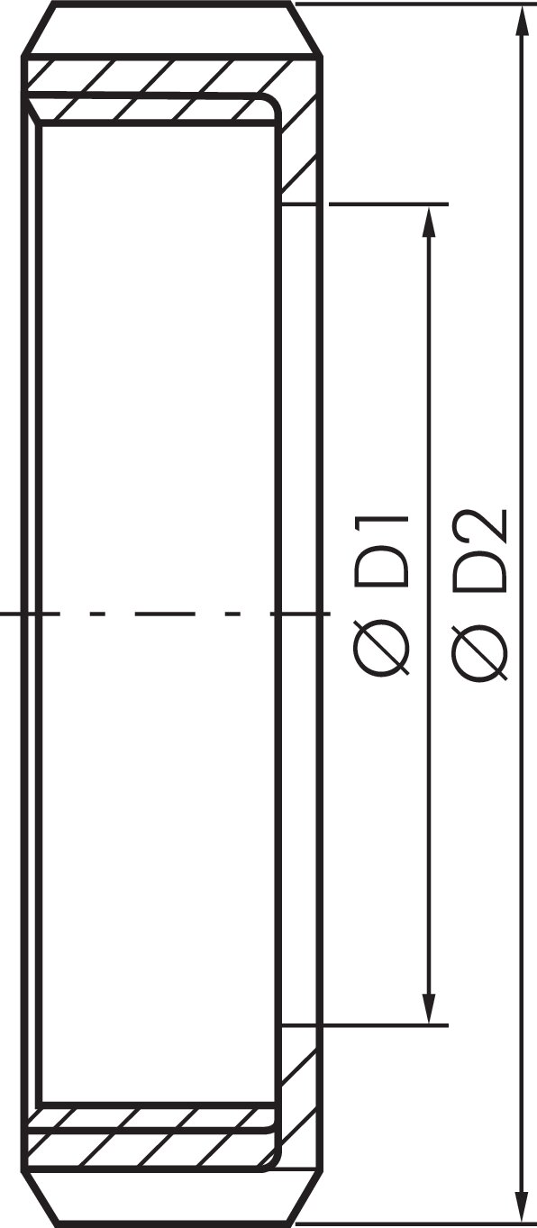 Zeichnung: Nutmutter für Kegelstutzen (Milchgewind