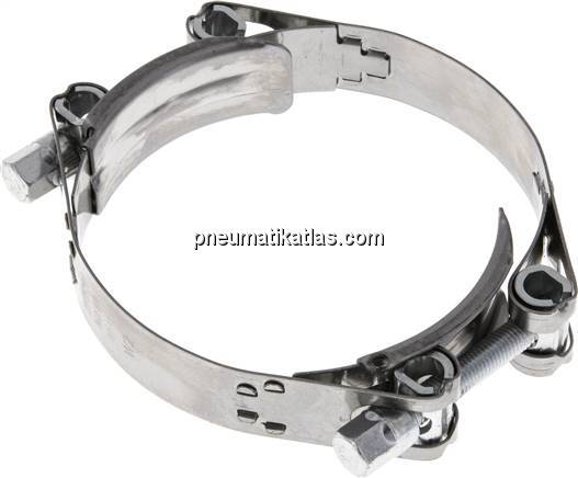 Gelenkbolzenschelle 2-teilig, 83 - 91 mm, 1.4016 (W2)