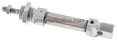 ISO 6432-Zylinder, einfachwirkend, Kolben 12mm, Hub 15mm