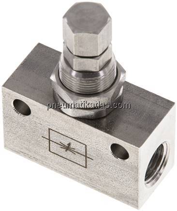 Drosselventil, G 1/8", Edelstahl (Eco)