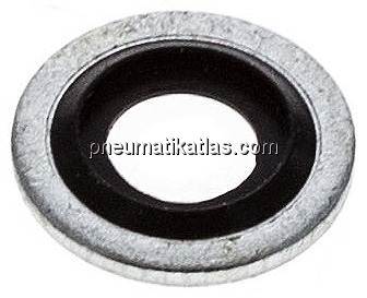 Hydraulik-Dichtring mit NBR-Einlage, für Gewinde M 6