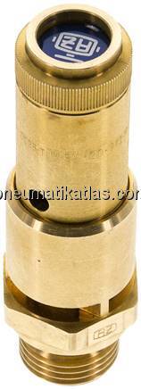 TÜV-Sicherheitsventil G 1/2" (DN10), 0,45 bar, Messing