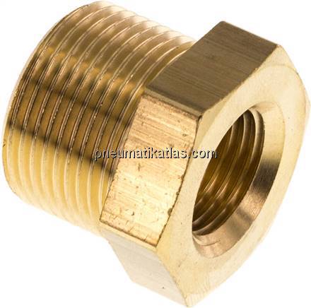 Reduziernippel M 24x1,5(AG)-M 16x1,5(IG), Messing