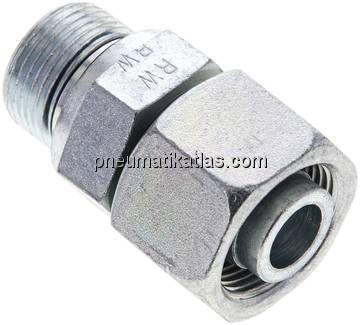 Einstellb. Schneidringverschr. M 22x1,5-16 S, Stahl verzinkt