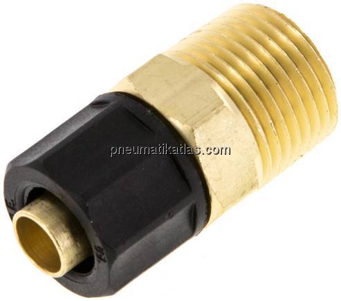 Gerade Verschraubung NPT 3/8"-10x8mm, Messing