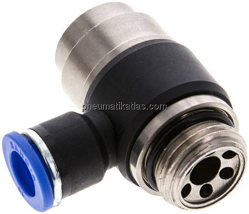 Winkel-Drosselrückschlagventil G 1/2"-10mm,abluftregelnd