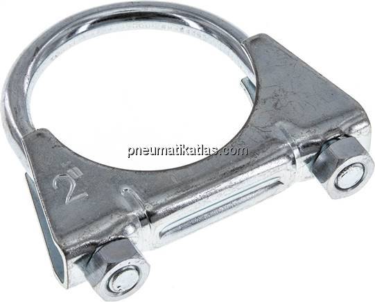 Bügelschelle komplett, 50mm, Stahl verzinkt