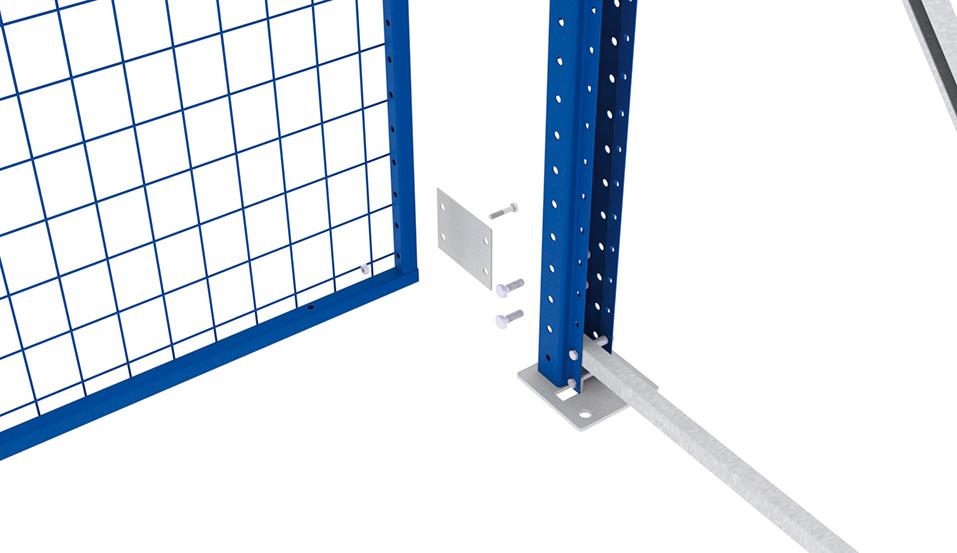 Befestigungsset für Rückwandgitter LA 175 mm verzinkt Meta MULTIPAL
