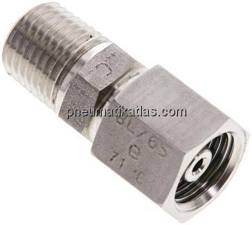 Einstellb. Schneidringverschr. 6 S-NPT 1/4", 1.4571