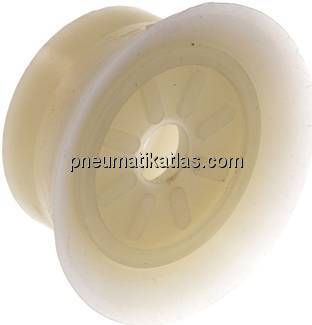 Flachsauger (feine Lippe), Ø 70x6mm, Silikon (50A), transparent