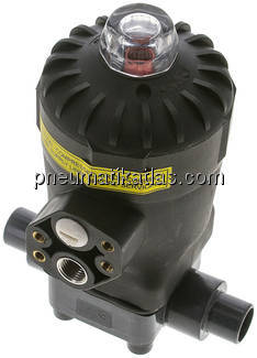 PVC-Membranventil (NC) PVC / FKM, 20mm Klebestutzen