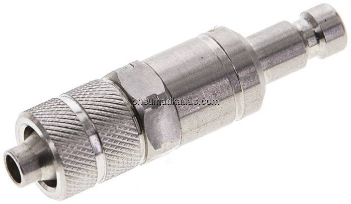 Kupplungsstecker (NW2,7) 6x4mm Schlauch, 1.4404