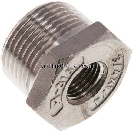 Reduziernippel R 3/4"(AG)-Rp 1/4"(IG), 1.4408