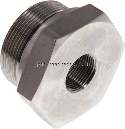 Hydraulik-Reduzierung G 2"(AG)-G 3/4"(IG), 1.4571, Elastomerdichtung