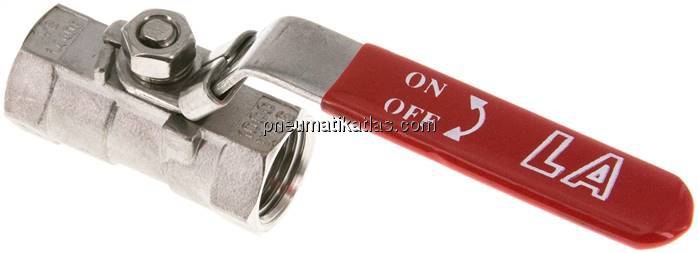 1-teiliger Edelstahl-Kugelhahn, NPT 1/2", 0 - 63bar