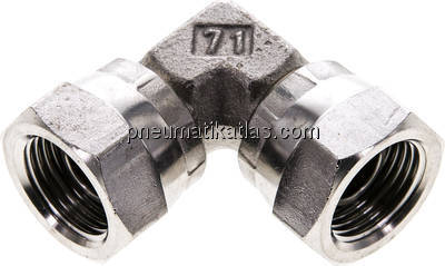 90°-Winkelverschraubung,60°Konus G 3/8" (IG), V4A