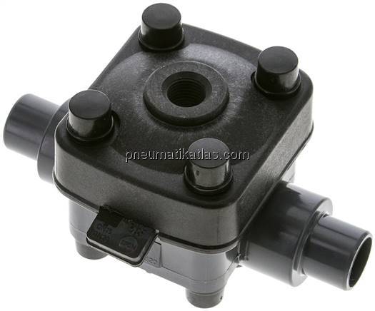 PVC-Membranventil (NO) PVC / EPDM, 20mm Klebestutzen