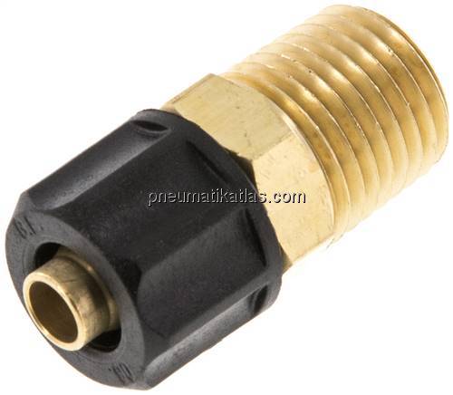 Gerade Verschraubung NPT 1/4"-8x6mm, Messing