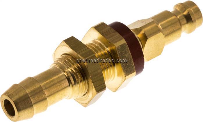 Schott-Kupplungsstecker (NW5) 9 (3/8")mm Schlauch, braun, Dreieck 9,5 mm