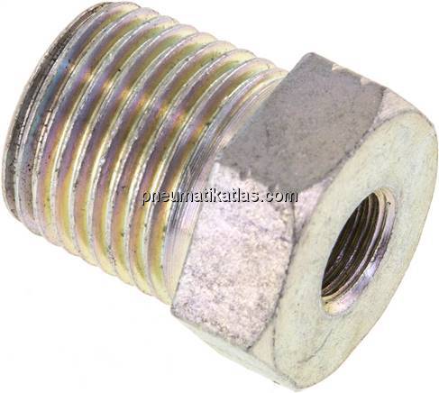 Reduziernippel NPT 1/2"(AG)-NPT 1/8"(IG), Stahl verzinkt