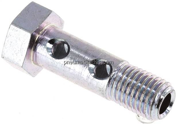 Hohlschraube 2-fach, M 8x1, Stahl verzinkt