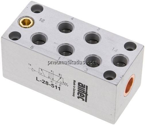 5/2-Wege Pneumatikventil G 1/8", Feder, ATEX-Zulassung