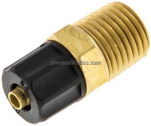 Gerade Verschraubung NPT 1/4"-6x4mm, Messing