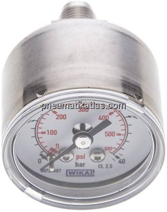 ES-Manometer waagerecht, 40mm, 0 - 40 bar, G 1/8"