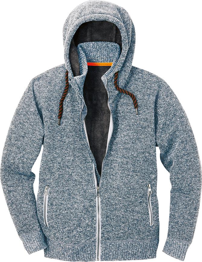 Strickjacke Schärding grau/schwarz.,eliert Gr.3XL