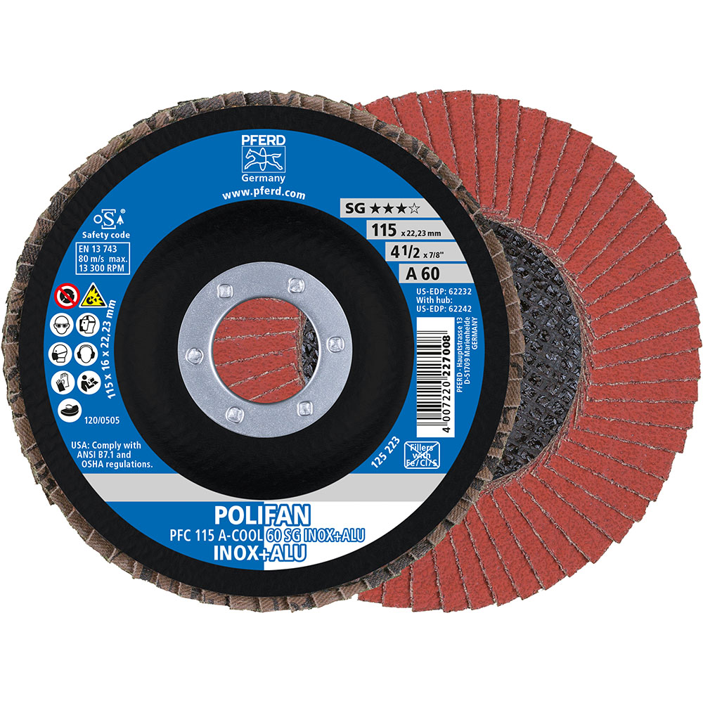 POLIFAN-Fächerscheiben PFC 115 A-COOL 60 SG INOX+ALU