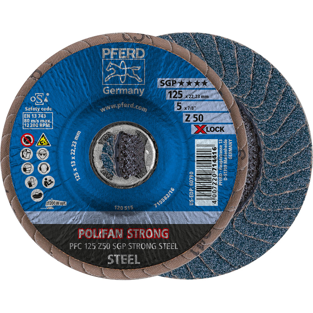 POLIFAN-Fächerscheiben PFC 125 Z 50 SGP STRONG STEEL/X-LOCK