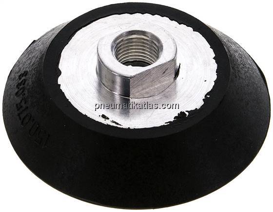 Flachsauger, Ø 75x6mm, G 1/4", CR (60A), schwarz