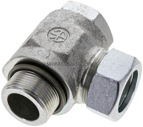 Winkel-Schwenkverschraubung G 1-1/4"-35 L (M45x2), Stahl verzinkt