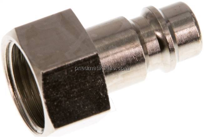 Kupplungsstecker (NW7,2) G 3/8"(IG), Messing vernickelt