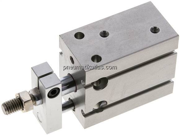 Direktmontagezylinder, Kolben 25mm,Hub 10mm, verdrehgesicherte Kolbenstange