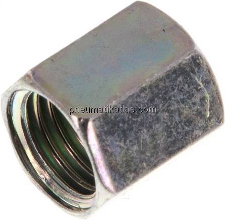 Überwurfmutter f. Schneidringverschr. 6 L (M12x1,5), Stahl verzinkt