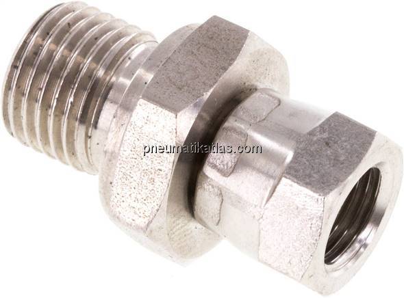 Einstellb. Einschraubverschr. 60°Keg.(G 1/8")-G 1/4"(AG)