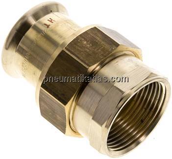 Pressfitting, Verschraubung flachd., 35mm / Rp 1-1/4"(IG)