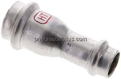 Pressfitting, Reduziermuffe, 22x15mm, 1.4404