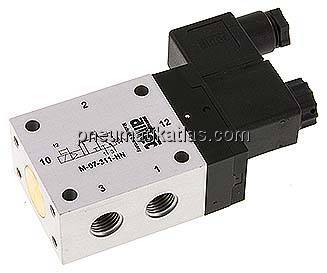 3/2-Wege Magnetventil, G 1/4", Federrückstellung (NO), 12 V DC, Standard