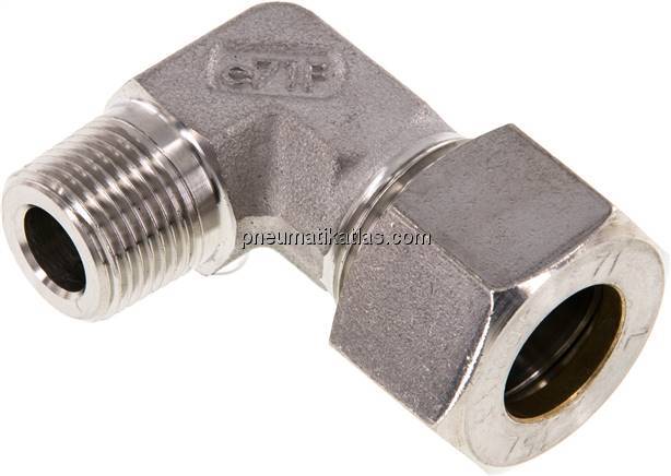 Winkel-Schneidringverschraub. R 3/8"-15 L (M22x1,5), Klemmring 1.4571 (NC)