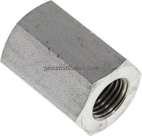 Hochdruck-Muffe NPT 3/8"-NPT 1/4", Stahl verzinkt