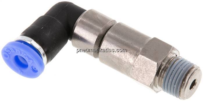 Winkel-Schnelldrehverschraubung R 1/8"-4mm, IQS-Standard