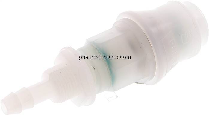 Schott-Kupplungsdose (NW5) 6 (1/4")mm Schlauch, PVDF