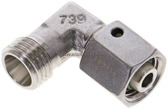 Einstellb. Winkel-Schneidringverschr. 8 L (M14x1,5), ohne Mutter & Schneidring, 